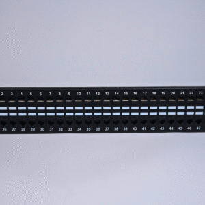 Category 6A 48 port 2U Unshielded Patch Panel Loaded