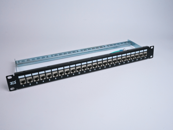 Category 6A Straight shielded  Patch Panel UnLoaded - Image 3