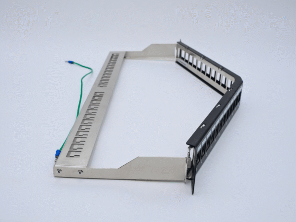 Category 6A 48 Port V Shaped Angled, 1U Panel, Unloaded - Image 4