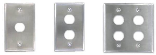 IP44 Stainless Faceplate 1,2 and 4 Port