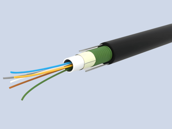 Multimode  Uniloose tube Outdoor Armoured  Fiber Optic Cable (6F~12F)